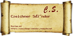 Czeichner Sándor névjegykártya