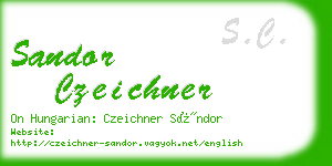 sandor czeichner business card